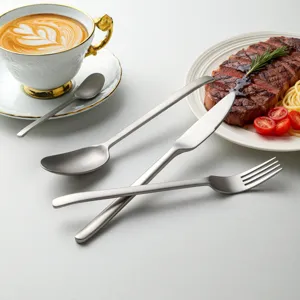 Stainless steel cutlery set 4-piece flatware set kitchen dinnerware table knife fork spoon
