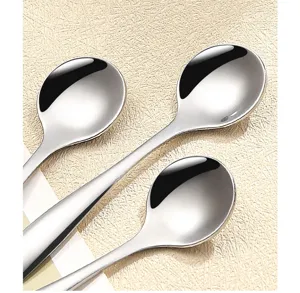 Stainless steel detail spoon, mini dessert yogurt spoon, portable household tableware.