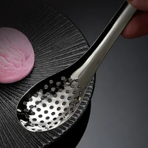 304 stainless steel caviar spoon for molecular cooking and kitchen filtering, durable metal tool.