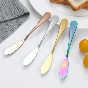 Edelstahl Butterstreicher Set Langer Griff Butter Messer 4 Farben Marmelade Werkzeug