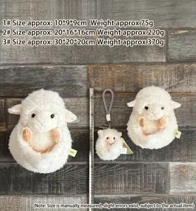 Tabella delle taglie dettagliata per simpatico peluche pecora morbido giocattolo bambola.