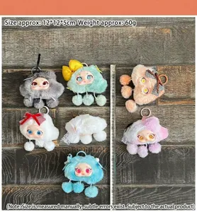 Mignon nuage peluche poupée porte-clés duveteux sac charme pendentif dessin animé jouet