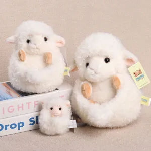 Peluche pecorella soffice bambola rotonda dettaglio bambino compagno compleanno regalo carino