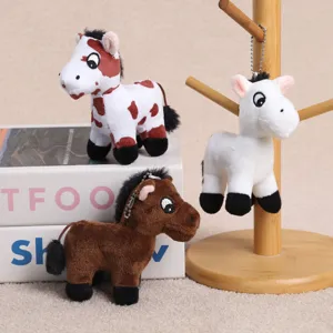 Simpatico portachiavi in peluche di cavallino, ciondolo borsa pony soffice, bambola morbida.