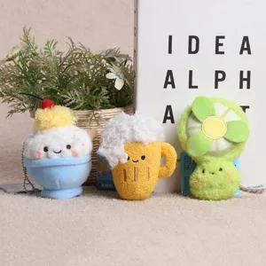 Cute plush toy pendant cartoon keychain bag charm set lovely cute plush doll accessories soft toys