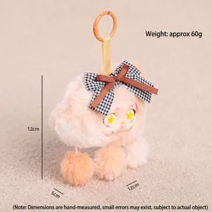 Peluche poupée pendentif mignon dessin animé sac charme peluche jouet détail vue