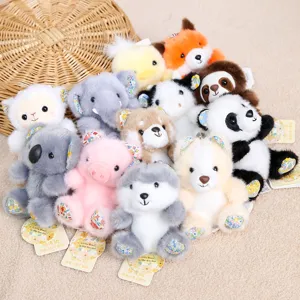 Cute cartoon animal plush toys set, soft stuffed doll desktop companion wedding gift toys