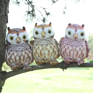 Set di giocattoli di peluche gufo simulazione, bambola morbida occhi grandi per regalo bambini.