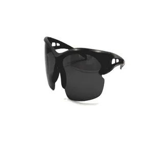 Occhiali da sole sportivi neri antivento per ciclismo all aperto con montatura futuristica.