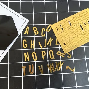 Ensemble de topper de gateau alphabet en acryliqueore pour fete d anniversaire decoration