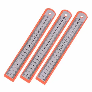 Stainless Steel Straight Ruler Metal Office School Measuring Tool Double Sided Precision Ruler Stationery