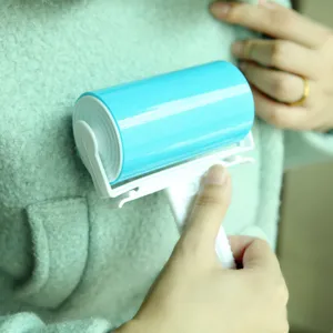 Rodillo quitapelusas lavable con tapa removedor de pelo portátil para ropa alfombra