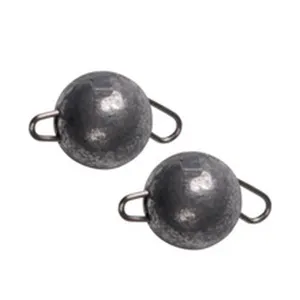 Piombo da pesca rotondo con anelli di connessione doppi, peso metallico durevole per esche.