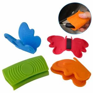Creative Silicone Pot Ear Clip Butterfly Anti-Scald Heat Insulation Pad Magnetic Oven Bowl Dish Clip Kitchen Tool