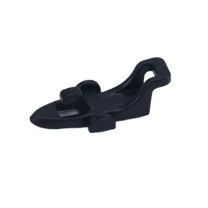 Black plastic fishing hook keeper for lure rod, essential fishing tackle accessory main view.