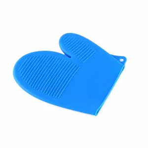 Thickened two-finger silicone oven mitts for baking, anti-slip waterproof heat resistant