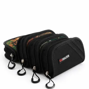 Waterproof fishing tackle bag for lures hooks storage, durable nylon material organiser.