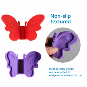 Magnetic silicone butterfly hand clip heat resistant anti-slip kitchen tool for bowl
