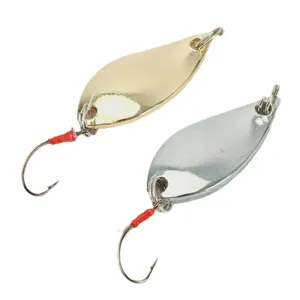 Set di esche da pesca cucchiaino in metallo con amo singolo per la pesca in acque dolci.