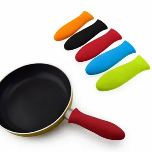 Cubierta de Mango de Olla de Silicona Gruesa Sartén de Hierro Fundido Resistente al Calor Protector Antiescaldadoras Accesorios de Cocina