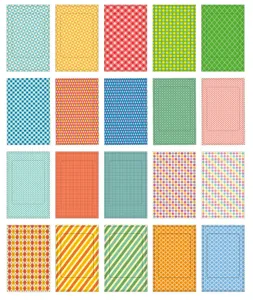 Juego de pegatinas decorativas para marcos de fotos instantaneas con patrones geometricos.