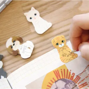 Cute cartoon animal sticky notes memo pad for students office supplies and daily message reminders.