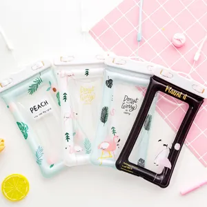 Large Cartoon Phone Waterproof Bag PVC Floating Dry Bag Touch Screen Pouch Sealed Case With Lanyard For Swimming Beach
