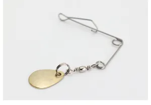 Fishing lure spinner blade component metal wire bait rig accessory for freshwater fishing tackle.