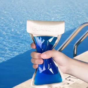 Transparent TPU waterproof phone pouch, portable touch screen mobile dry bag for swimming pool.
