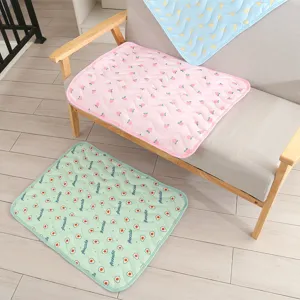 Ice silk cooling pet mat summer breathable cat dog sofa cooling pad fruit print design