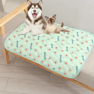 Summer pet cooling mat ice silk breathable cat dog cooling pad sofa cushion for hot days