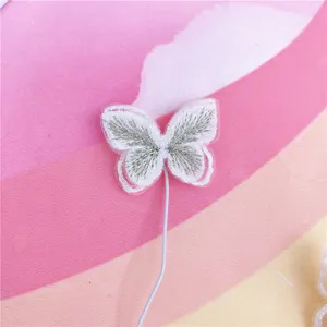 Delicada decoración de pastel de mariposa bordada con alambre para fiestas de cumpleaños y hadas.
