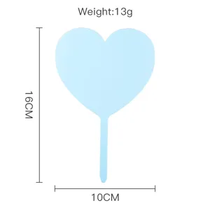 Hellblaue Herz Acryl Tortenaufsatz 16cm Hoehe Geburtstag Party Dessert Dekoration Element