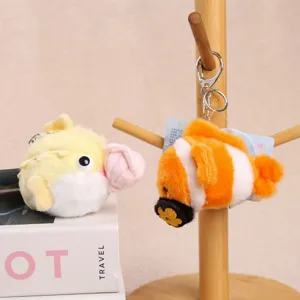 Lindo llavero de peluche de animales marinos, muñeco de pescado suave para bolsos y decoración.