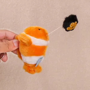 Colgante de peluche retractil con tematica oceanica, lindo peluche de pez con anillo para regalo.