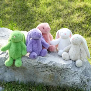Colorful plush bunny toy soft stuffed rabbit doll comforting pillow cute gift for girls kids