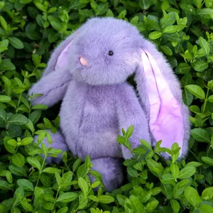 Purple bunny plush toy soft stuffed animal cute rabbit doll for kids girls holiday gift