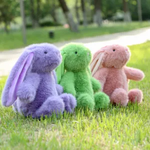 Plush bunny toy set, cute stuffed rabbit dolls for kids, soft comforting pillow, 3 colors