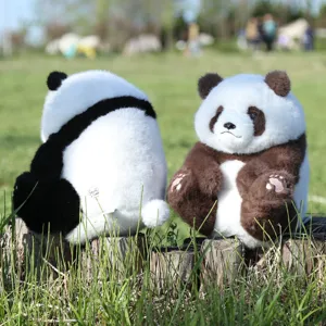 Süßer sitzender Panda Plüschtier Simulations Stofftier Puppe für Kinder Geschenk und Zimmer