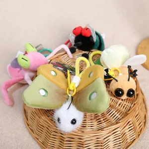 Cute insect plush keychain plushie bug doll pendant bag charm gift for kids and car decoration