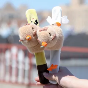 Capybara plush slap bracelet cute stuffed animal toy cartoon wristband gift for kids