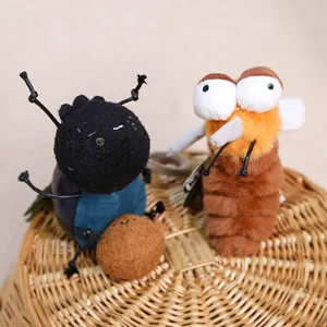 Cute plush insect keychain cute bug plushies backpack charm and car key accessory for kids