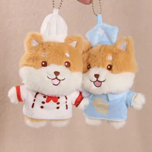 Llavero de peluche Shiba Inu lindo, colgante de mochila de muneco de perro suave, regalo ideal.
