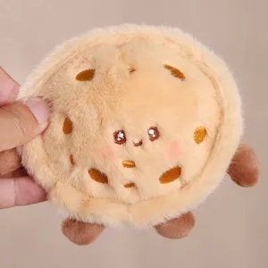 Lindo colgante muñeca galleta felpa llavero comida rellena colgante bolso accesorio vista detalle