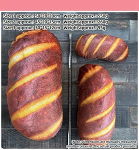 Simulazione pane peluche cuscino giocattolo grande e piccola dimensione creativa divertente
