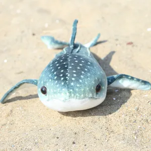 Cute whale shark plush toy simulation ocean animal soft stuffed doll for kids and gifts.