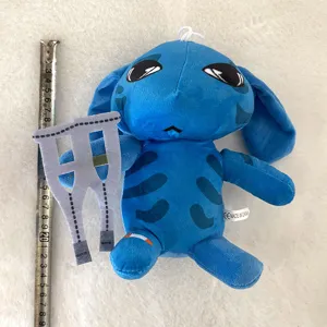Blaues Plüsch Monster Puppe Spielzeug mit weichem Stoff für Gaming Fans und Kinder Dekoration.