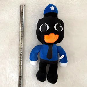 Sheriff Toadster Plüschfigur, niedliche Horror-Spiel-Stoffpuppe im blauen Polizei-Design, weich.