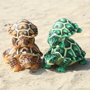 Cute simulation turtle plush toys detail shot, colorful marine plush doll with hanging string.