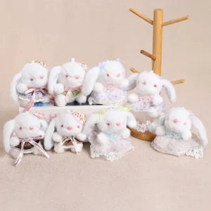 Süßer Plüsch Kaninchen Schlüsselanhänger weicher Hase Taschenanhänger Spielzeug Set für Alltag